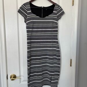 Striped Black and White Dress